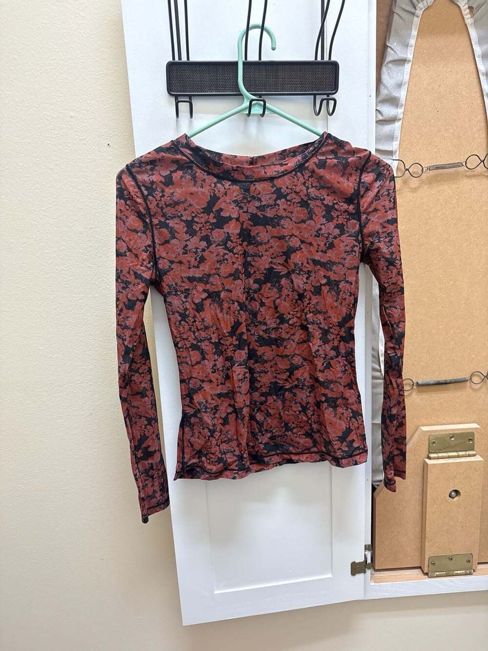 Intimately Free People All Night Long Sleeve Floral Mesh Top Size S/P